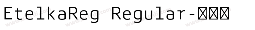 EtelkaReg Regular字体转换